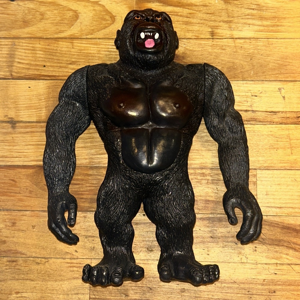 RARE VINTAGE 10" KING KONG MADE IN‎ CHINA  Rubber Action Figure D2